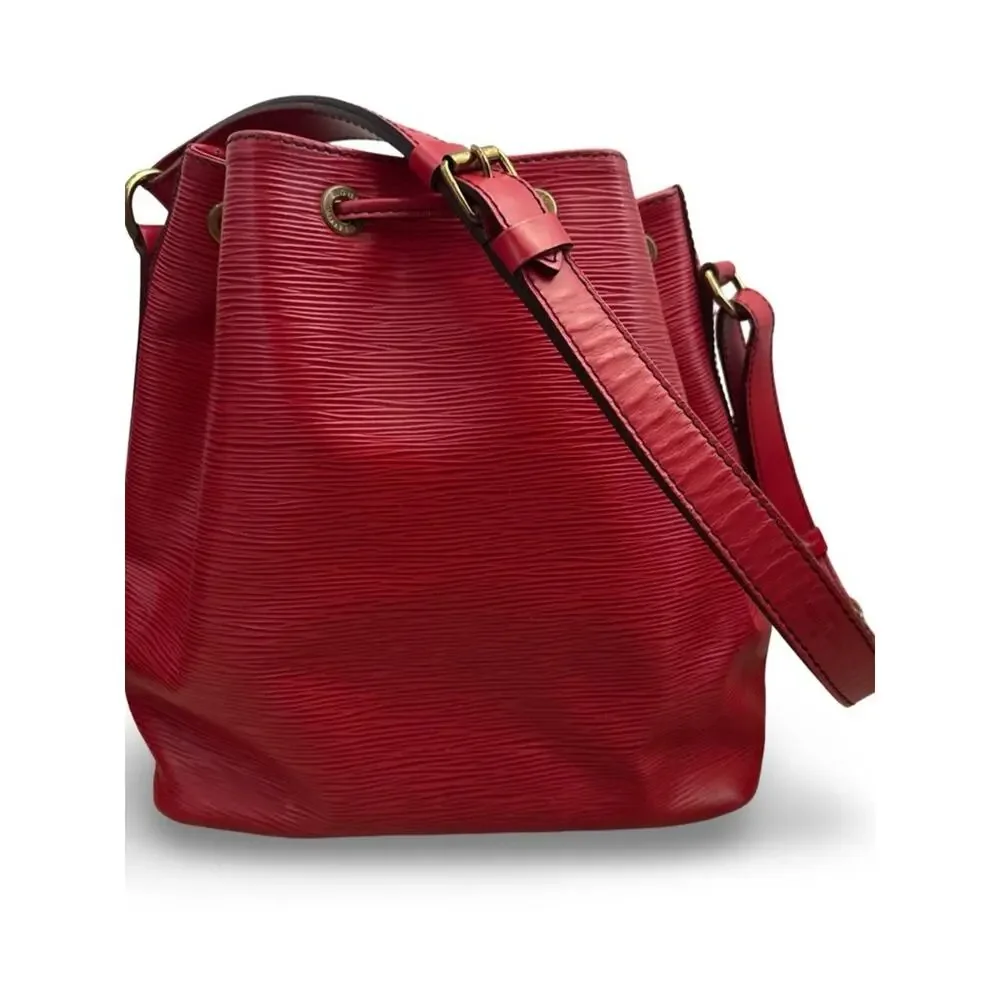 Louis Vuitton Red/Wine Epi Noé BB Bucket Bag | Adjustable Shoulder Strap